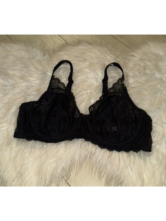 Dobreva Other - DOBREVA Womens Lace Unlined Bra Underwire Sheer 38C Black